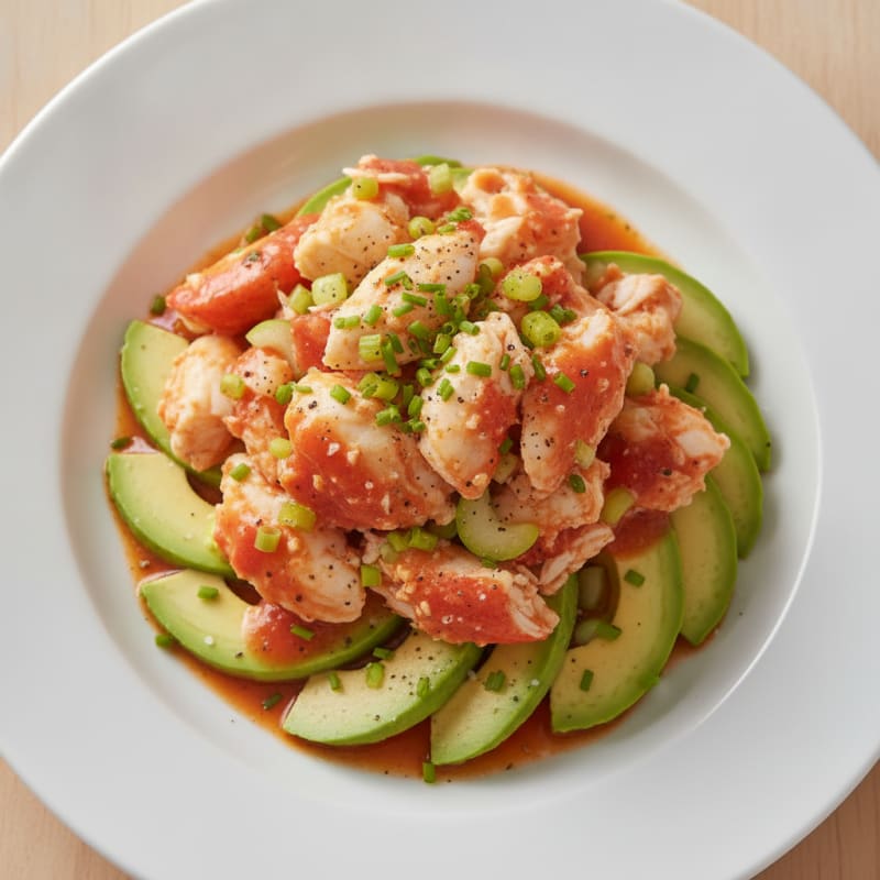 Zesty Lump Crab Cocktail with Creamy Avocado
