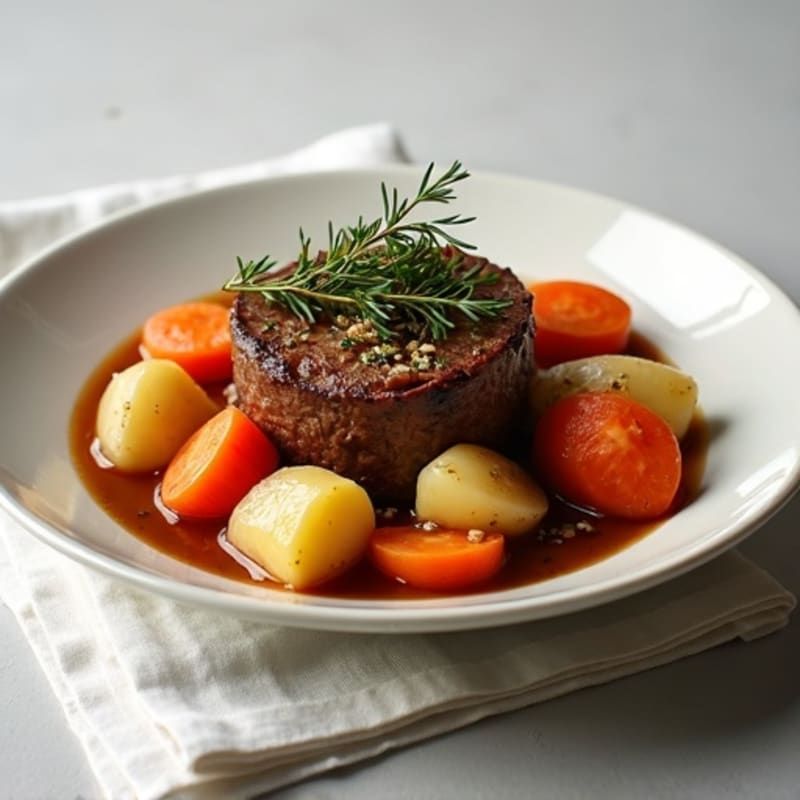 Slow-Cooked Tender Beef Pot Roast with Root Vegetables