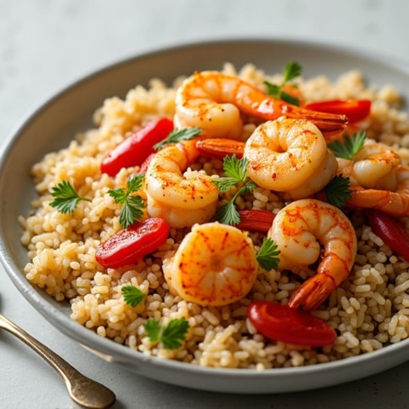 Saffron-Spiced Shrimp and Seafood Rice Skillet