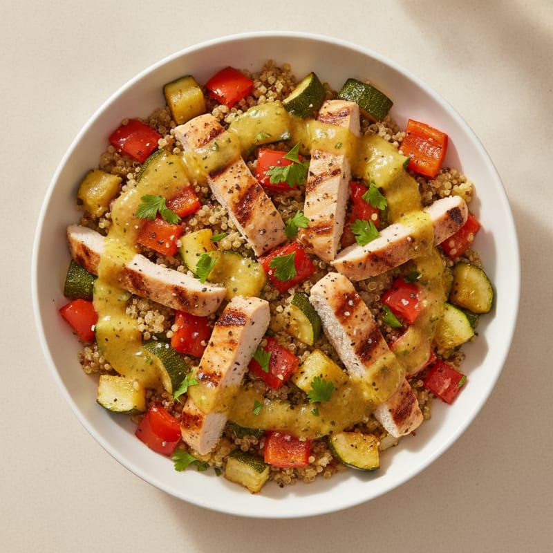 Roasted Vegetable and Quinoa Protein Bowl