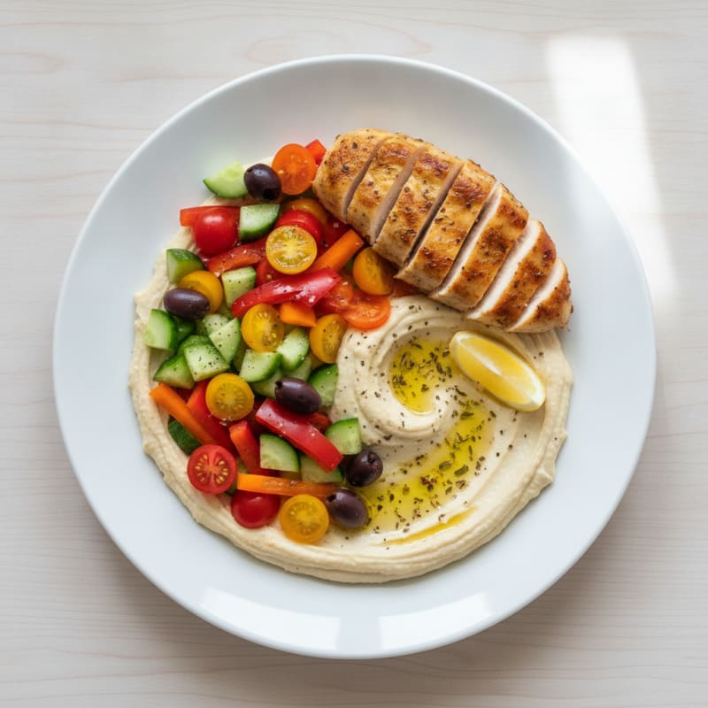 Mediterranean Hummus Vegetable Platter
