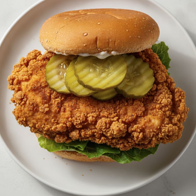 Buttermilk Fried Chicken Sandwich with Pickles