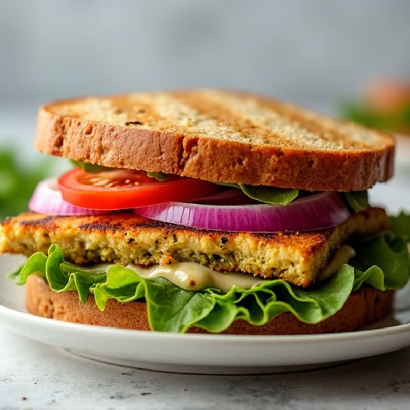 Grilled Pesto Chicken Sandwich on Whole Wheat
