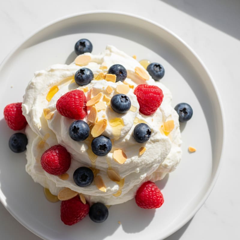 Greek Yogurt Protein Mousse with Mixed Berries