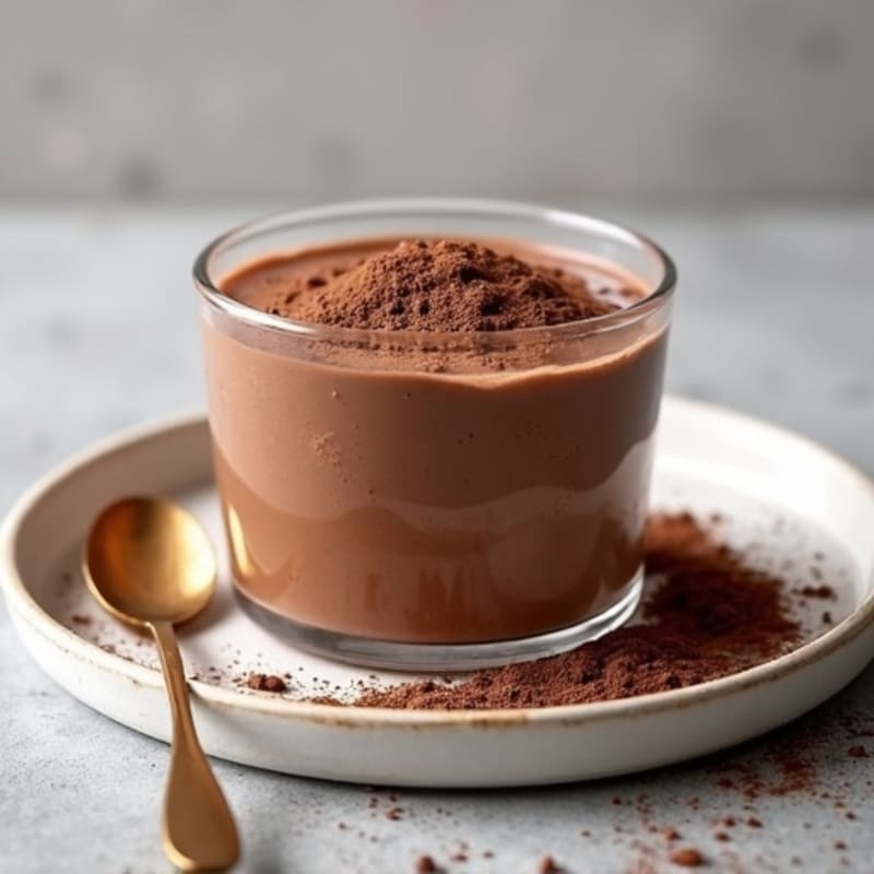 Silky Chocolate Protein Pudding with Almond Butter