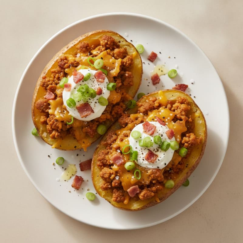 Bacon Cheddar Stuffed Potatoes
