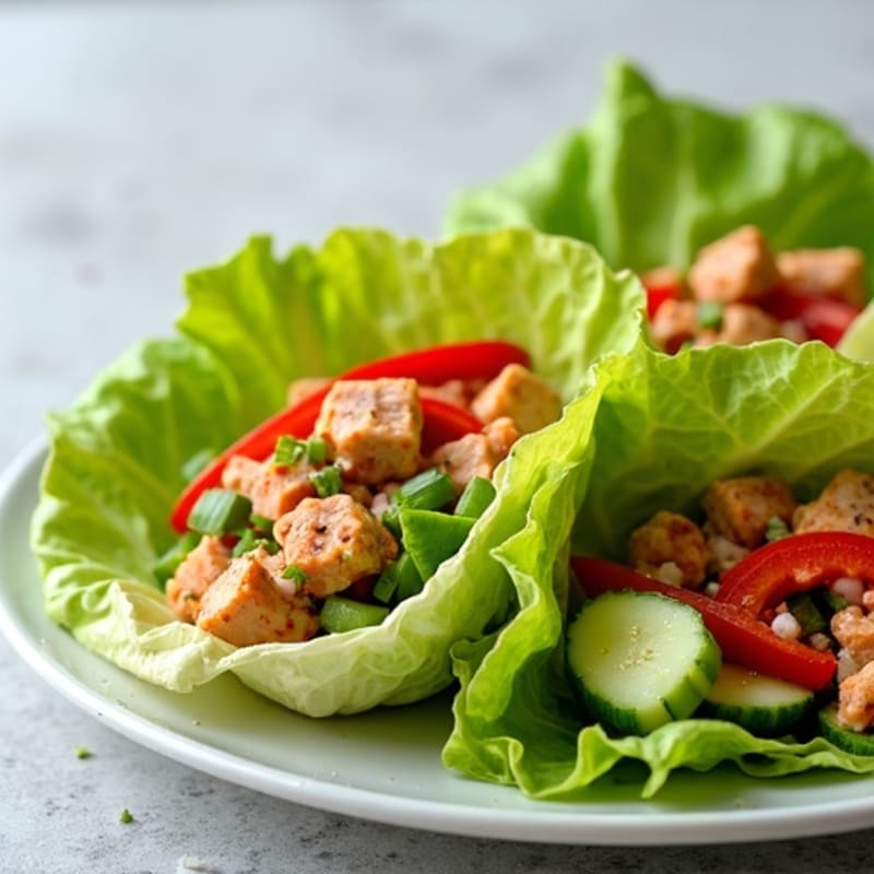 Fresh Spicy Tuna Lettuce Wraps