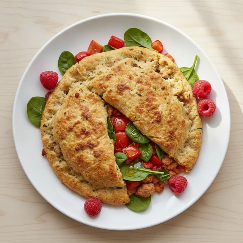 Turkey and Veggie Calzone Bake