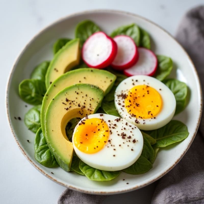 Jammy Boiled Eggs with Creamy Avocado and Crunchy Radishes