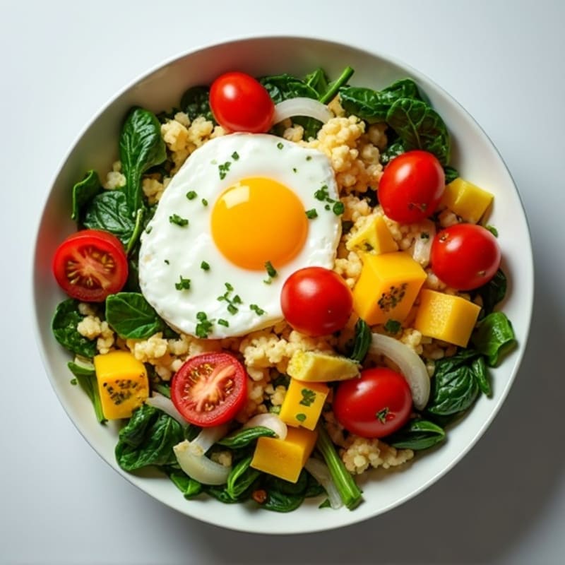 Protein-Packed Veggie and Egg White Scramble Bowl