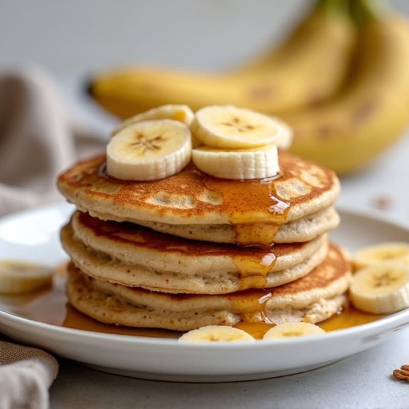 Fluffy Banana Protein Pancakes