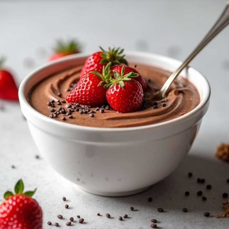 Silky Chocolate Protein Pudding with Chia Seeds