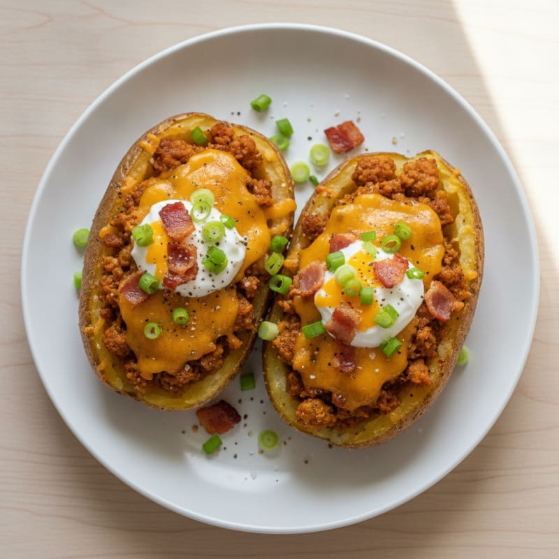 Bacon Cheddar Stuffed Potatoes
