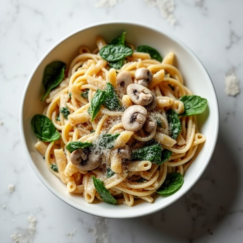 Creamy Truffle Mushroom Whole Wheat Pasta