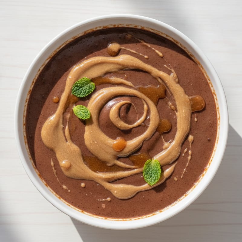 Silky Greek Yogurt Protein Pudding with Almond Butter Swirl