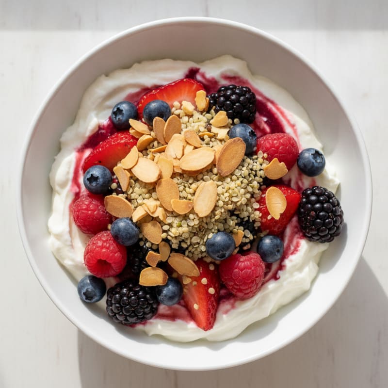 Creamy Greek Yogurt Protein Parfait with Mixed Berries