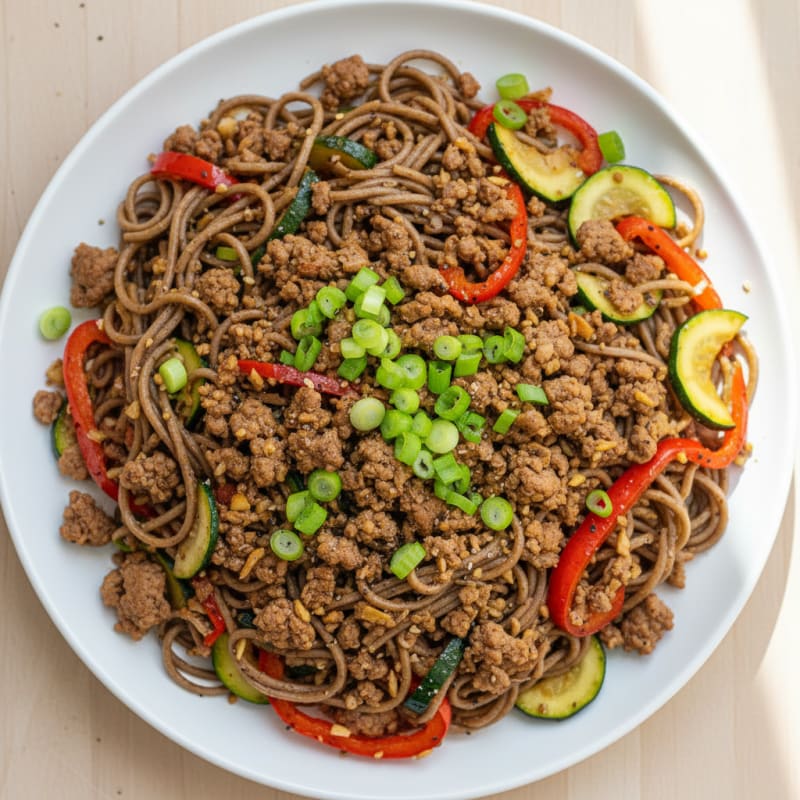 Savory Ground Beef and Noodle Skillet