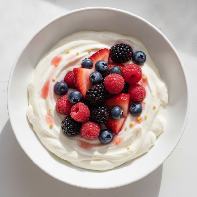 Silky Protein Yogurt with Mixed Berries