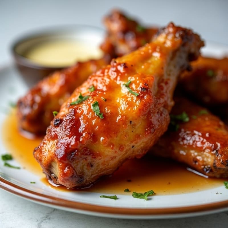 Crispy Baked Sweet and Sticky Honey Chicken Wings