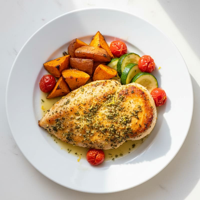 Golden Pan-Seared Chicken with Zesty Herbs
