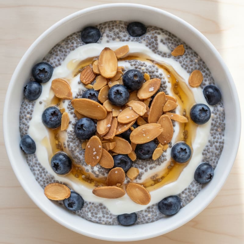 Blueberry Almond Chia Pudding