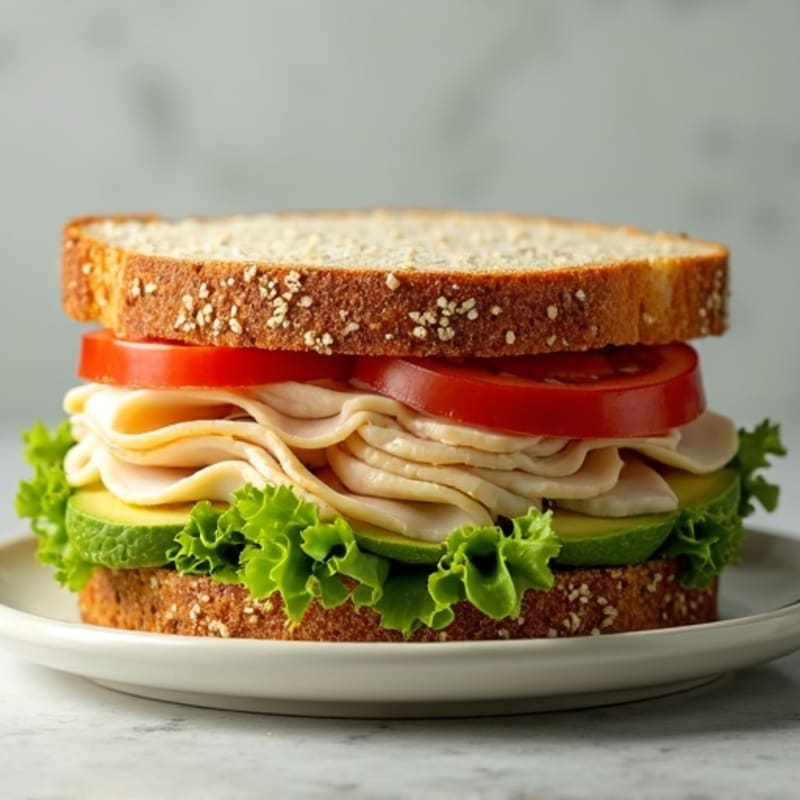 Fresh Turkey and Creamy Avocado Whole Grain Sandwich