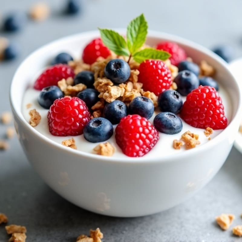 Silky Greek Yogurt Bowl with Mixed Berries and Protein Crunch