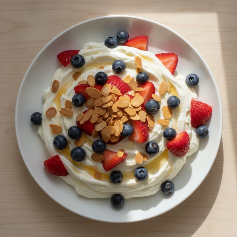 Silky Protein Greek Yogurt Bowl with Mixed Berries