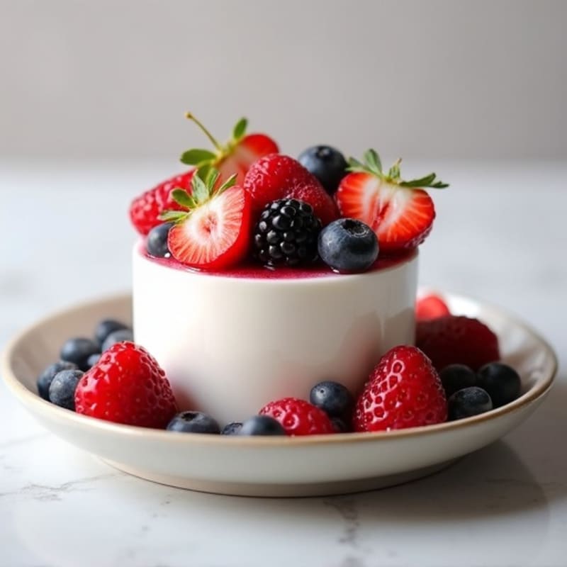 Greek Yogurt Protein Mousse with Berries