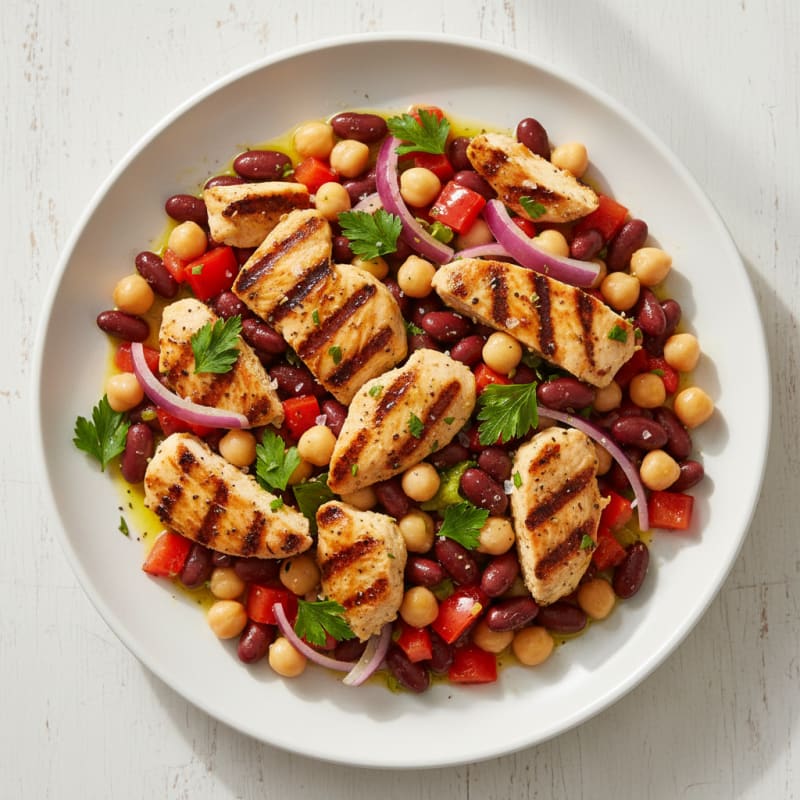 Three Bean Salad with Lemon-Herb Vinaigrette