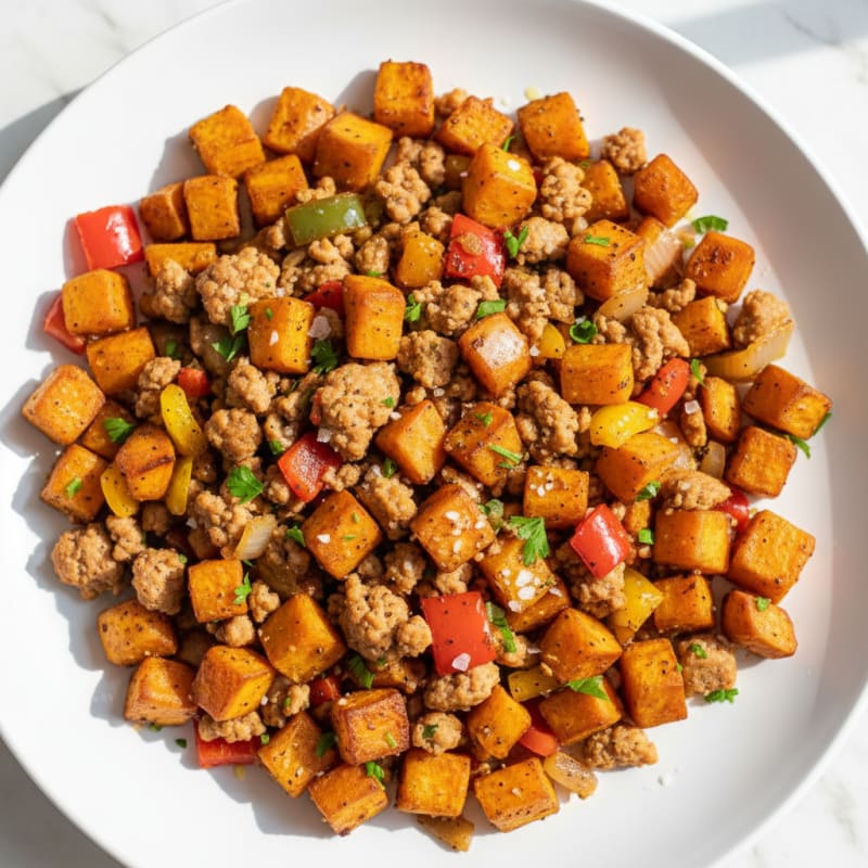 Golden Roasted Sweet Potato Hash