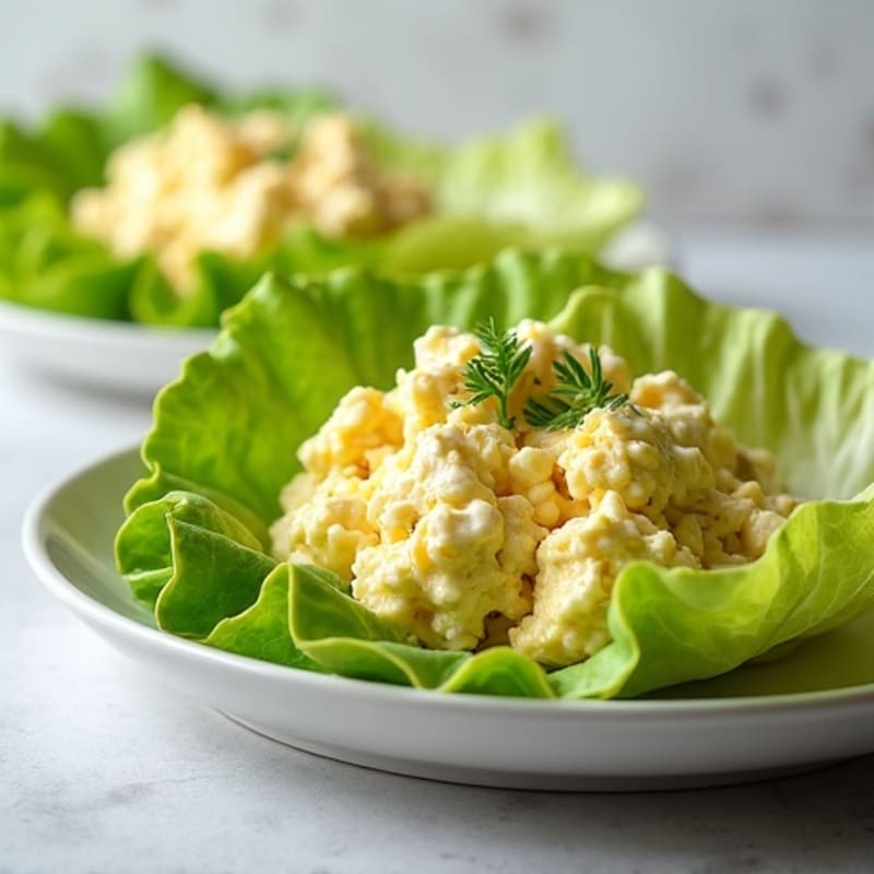 Creamy Egg Salad Lettuce Wraps