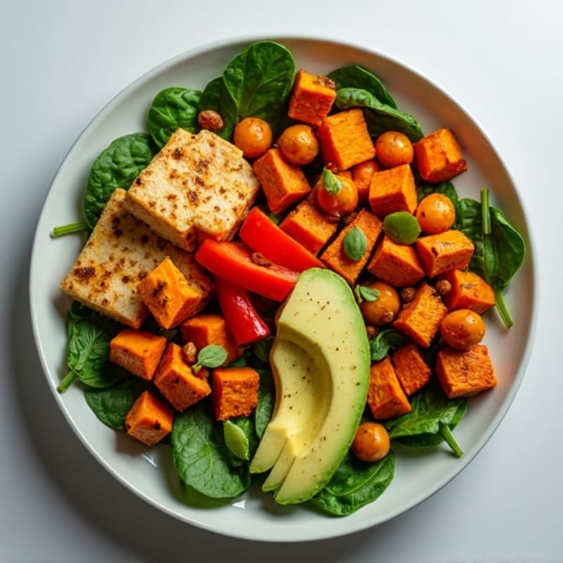 Spicy Roasted Chickpea and Sweet Potato Power Bowl
