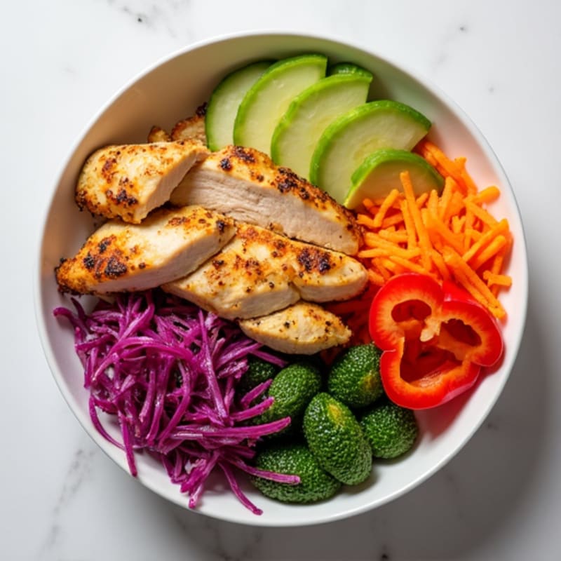 Crunchy Rainbow Power Bowl with Citrus Vinaigrette