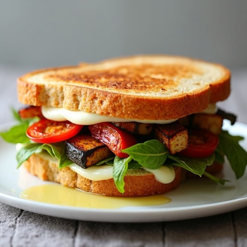 Crispy Roasted Vegetable Panini