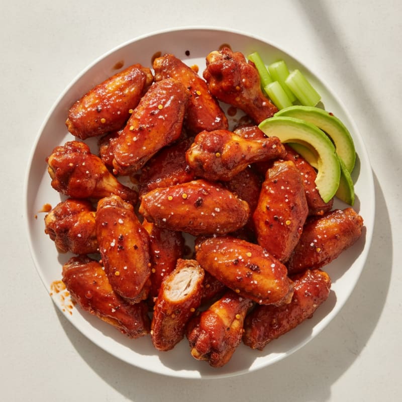 Spicy BBQ Glazed Chicken Wings
