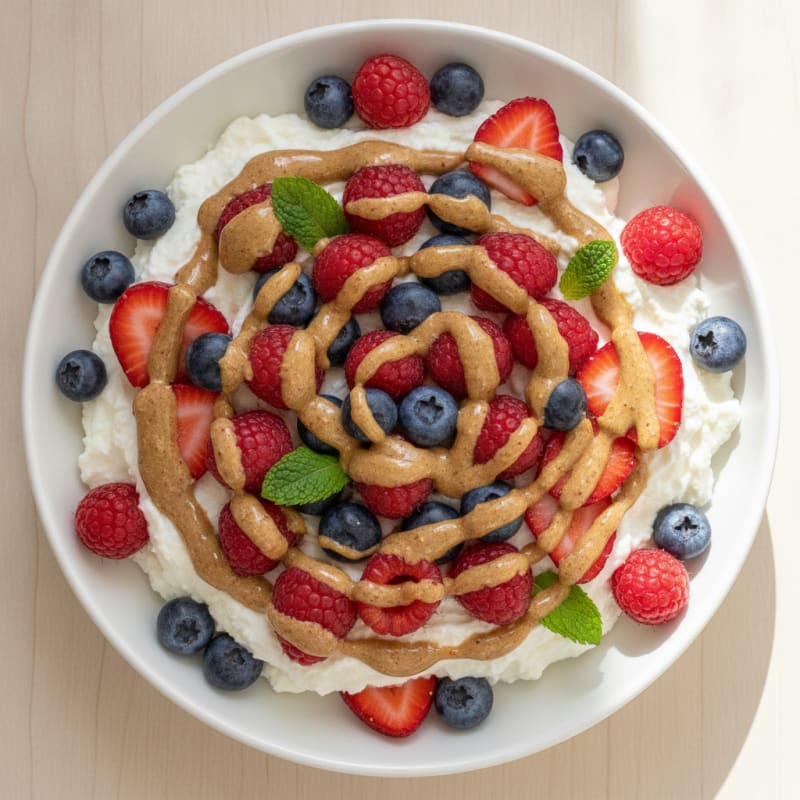 Silky Greek Yogurt Protein Pudding with Berries