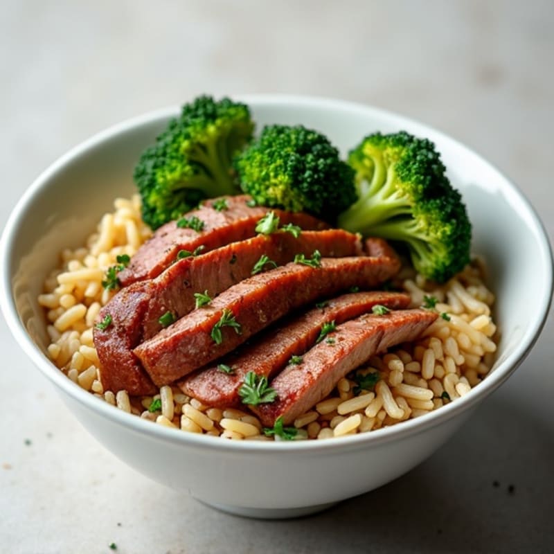 Ginger-Garlic Beef and Broccoli Rice Bowl