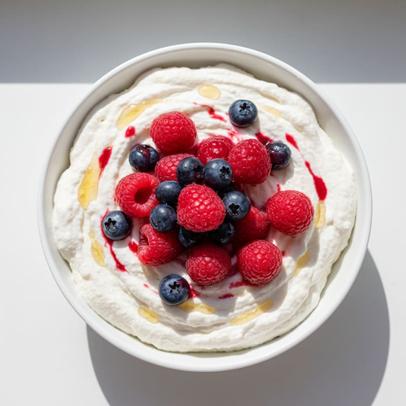 Silky Greek Yogurt Protein Mousse with Berries