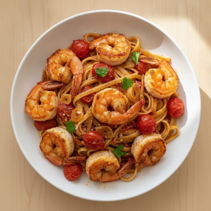 Spicy Calabrian Chili Shrimp Linguine