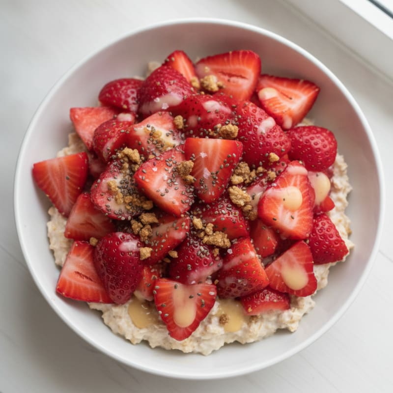 Strawberry Shortcake Overnight Oats