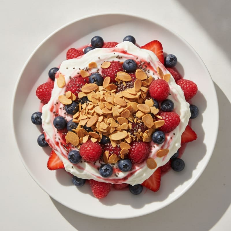Creamy Greek Yogurt Protein Parfait with Mixed Berries