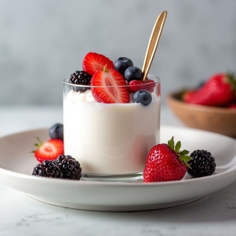 Greek Yogurt Protein Mousse with Berries