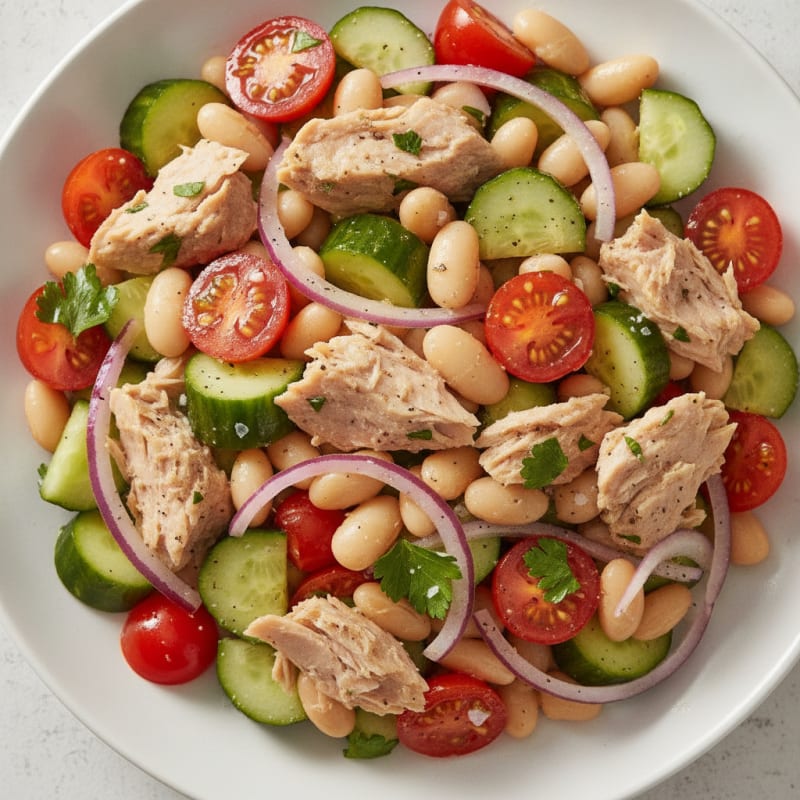 Mediterranean Tuna and White Bean Salad