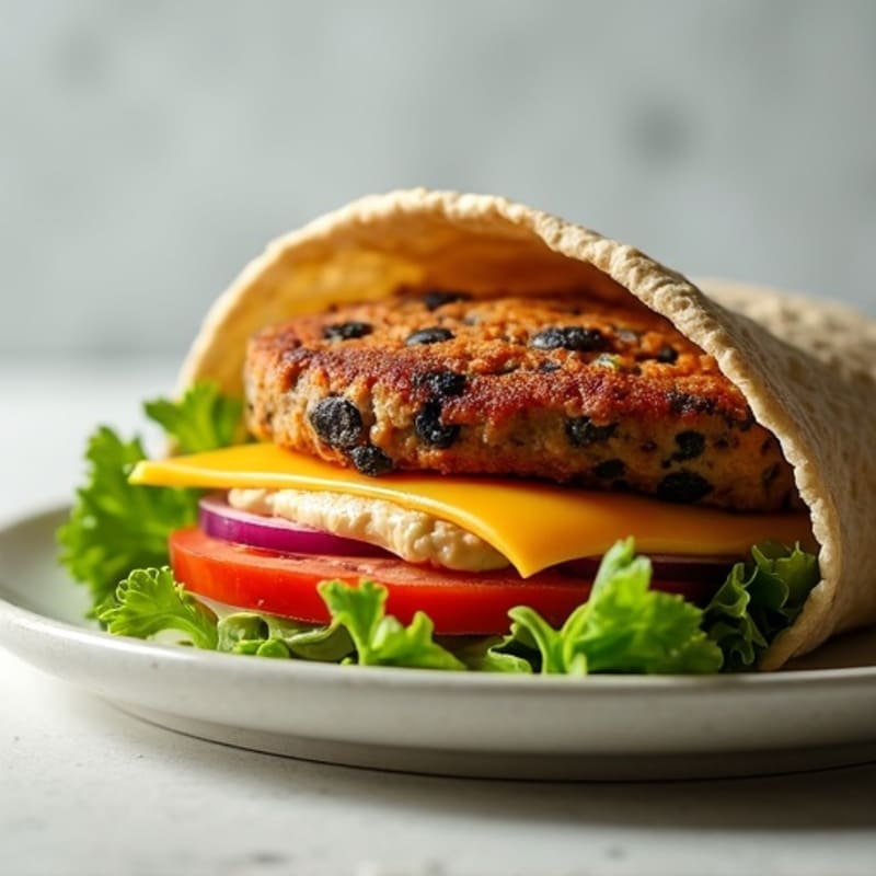 Loaded Veggie Burger Wrap