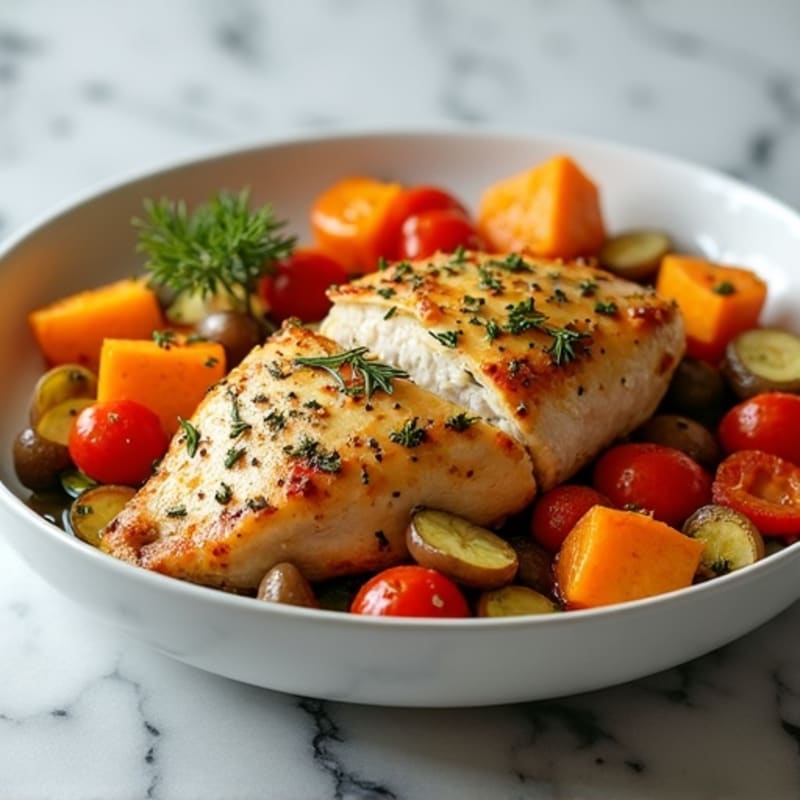Herb-Roasted Chicken with Roasted Vegetables