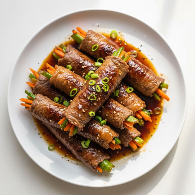 Soy-Glazed Beef Rolls