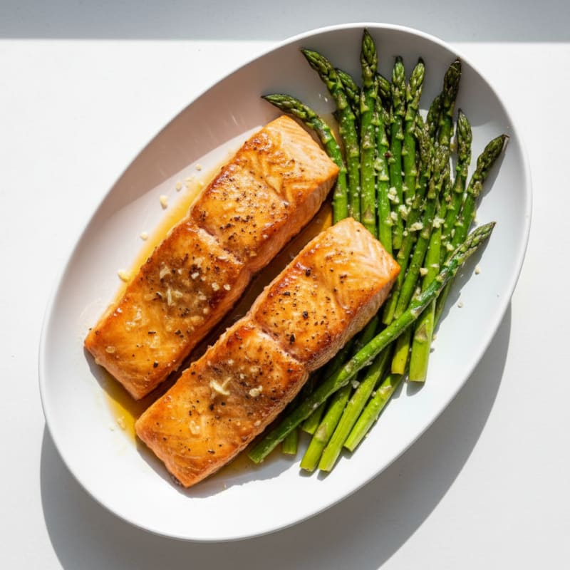 Honey-Glazed Salmon with Roasted Asparagus