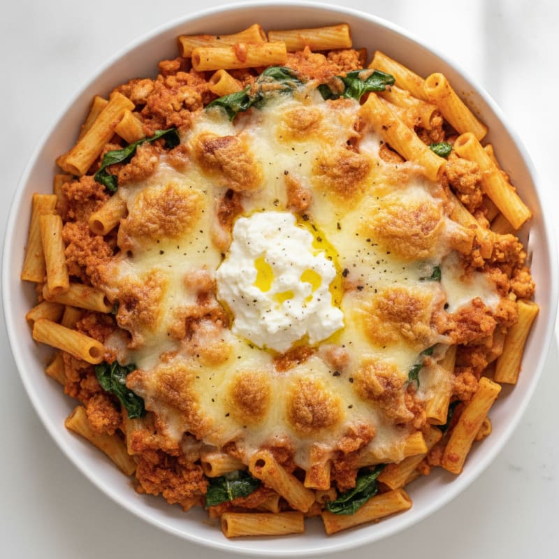 Classic Baked Ziti with Ricotta