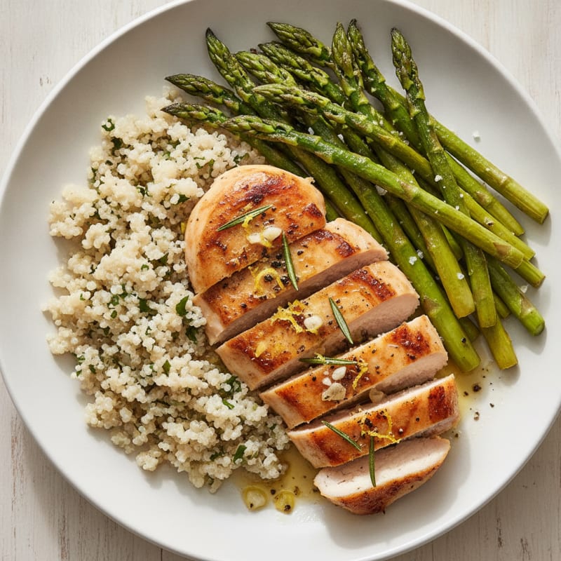 Lemon Herb Chicken with Roasted Asparagus